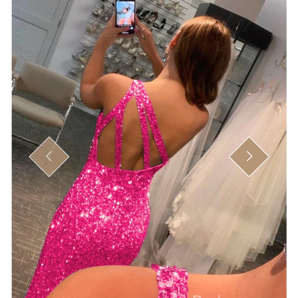 New with tags Formal pink sequin dress.
